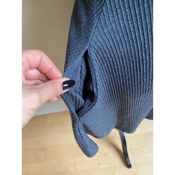 BP Women Ribbed Dress BNWOT Gray Racerback Skater Pockets - Picture 5 of 7